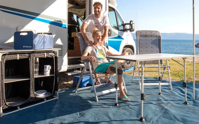 Berger Klappsessel Luxus XL Blau 2 Berger Klappsessel Luxus XL Blau – Bild 2