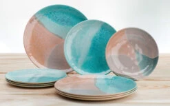 Flamefield Dunes And Sea Geschirr-Set 12 Tlg. -Camping Discounter 343398 2381231