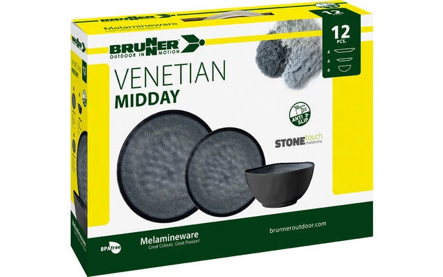 Brunner Midday Venetian Melamin Geschirr-Set 12-tlg. 1 Brunner Midday Venetian Melamin Geschirr-Set 12-tlg.