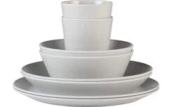 Mepal Bloom Melamin Geschirr-Set 8-teilig Pebble White