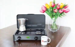 CF Parker 2-flammiger Gaskocher Ohne Zündsicherung Anthrazit 9 CF Parker 2-flammiger Gaskocher Ohne Zündsicherung Anthrazit -Camping Discounter 397965 2906040