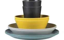 Mepal Bloom Melamin Geschirr-Set 8-teilig Pebble Black 9 Mepal Bloom Melamin Geschirr-Set 8-teilig Pebble Black -Camping Discounter 510842 3435920 3