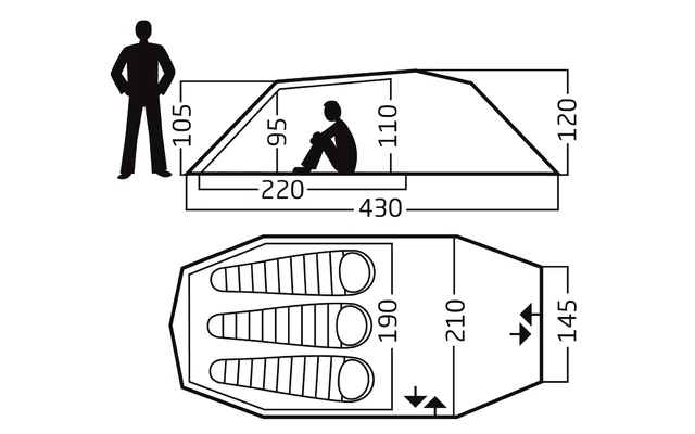 Nordisk Oppland 3 PU Trekkingzelt Für 3 Personen Dark Olive 4 Nordisk Oppland 3 PU Trekkingzelt Für 3 Personen Dark Olive – Bild 4