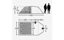 Kampa Mersea 3 Campingzelt Mit Stangen Für 3 Personen 430 X 230 X 125 Cm 3 Kampa Mersea 3 Campingzelt Mit Stangen Für 3 Personen 430 X 230 X 125 Cm -Camping Discounter 601015 4392247