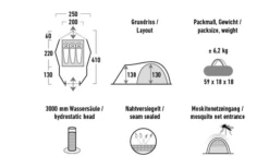 High Peak Alfena 3.0 Kuppelzelt 3 Personen 3 High Peak Alfena 3.0 Kuppelzelt 3 Personen -Camping Discounter 657234 4527912