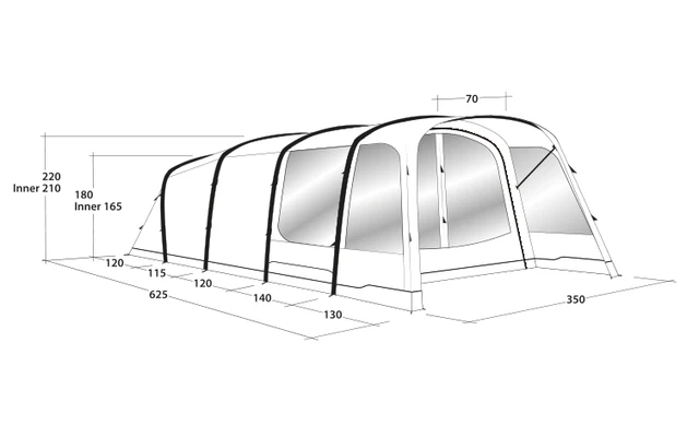 Outwell Avondale 5PA Tunnelzelt 3 Outwell Avondale 5PA Tunnelzelt – Bild 3