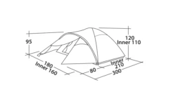 Easy Camp Quasar 300 Rustic Green Kuppelzelt Für 3 Personen -Camping Discounter 782867 5175935